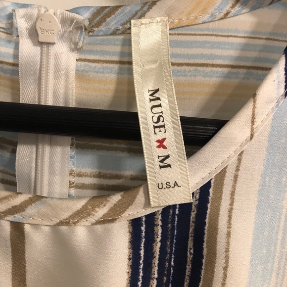 Striped Silky Dress size Medium - Picture 3 of 3